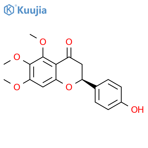 4H-1-Benzopyran-4-one,2,3-dihydro-2-(4-hydroxyphenyl)-5,6,7-trimethoxy-, (S)- structure