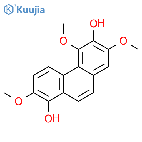 1,6-dihydroxy-2,5,7-trimethoxyphenanthrene structure