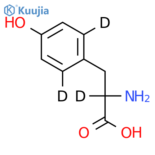 DL-4-Hydroxyphenyl-2,6-d2-alanine-2-d1 structure