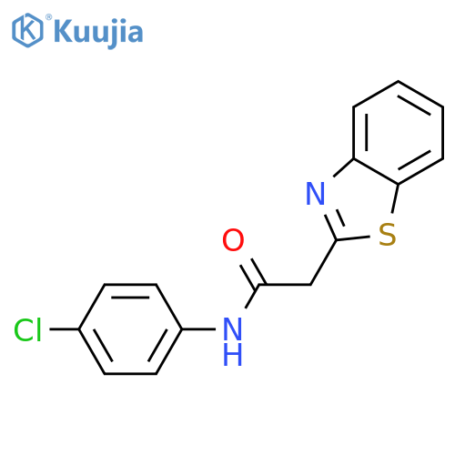 2-(1,3-Benzothiazol-2-yl)-N-(4-chlorophenyl)acetamide structure