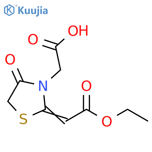2-2-(2-Ethoxy-2-Oxoethylidene)-4-Oxo-1,3-Thiazolidin-3-YlAcetic Acid structure