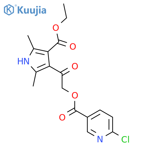 2-[4-(ethoxycarbonyl)-2,5-dimethyl-1H-pyrrol-3-yl]-2-oxoethyl 6-chloropyridine-3-carboxylate structure
