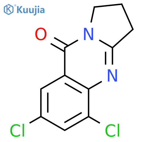 5,7-dichloro-2,3-dihydropyrrolo[2,1-b]quinazolin-9(1H)-one structure