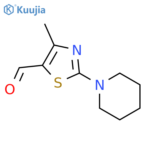 4-methyl-2-(piperidin-1-yl)-1,3-thiazole-5-carbaldehyde structure