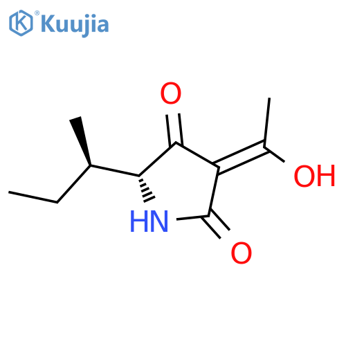 rel-(R)-3-Acetyl-5-((R)-sec-butyl)-4-hydroxy-1H-pyrrol-2(5H)-one structure