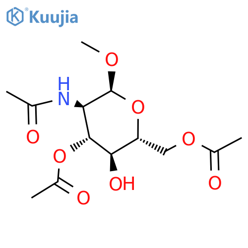Methyl 2-acetamido-3,6-di-O-acetyl-2-deoxy-α-D-glucopyranoside structure