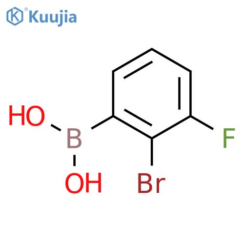 (2-\u200bBromo-\u200b3-\u200bfluorophenyl)\u200bboronic Acid structure