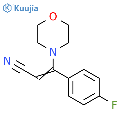 3-(4-fluorophenyl)-3-(morpholin-4-yl)prop-2-enenitrile structure