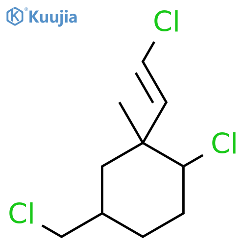 4-Chloro-5-(2-chloroethenyl)-1-chloromethyl-5-methylcyclohexane structure