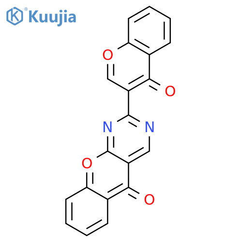 2-(4-oxo-4H-[1]benzopyran-3-yl) [1] benzopyrano[3,2-e]pyrimidin-5(5H)-one structure