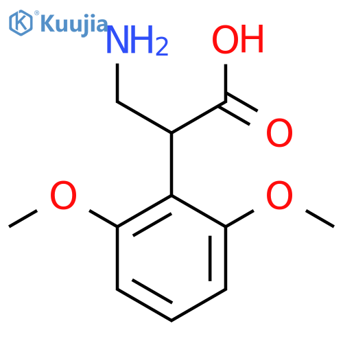 3-amino-2-(2,6-dimethoxyphenyl)propanoic acid structure