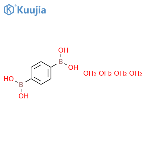 Boronic acid, 1,4-phenylenebis-, tetrahydrate structure