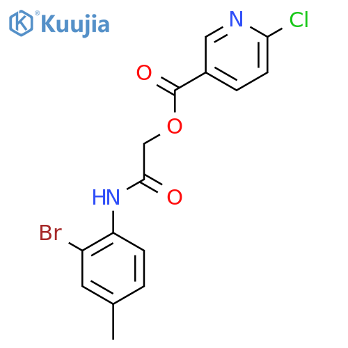 [(2-Bromo-4-methylphenyl)carbamoyl]methyl 6-chloropyridine-3-carboxylate structure