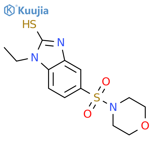 1-ethyl-5-(morpholine-4-sulfonyl)-1H-1,3-benzodiazole-2-thiol structure