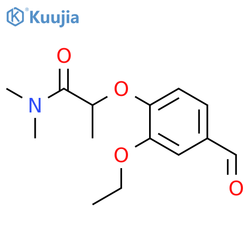 2-(2-ETHOXY-4-FORMYLPHENOXY)-N,N-DIMETHYLPROPANAMIDE structure