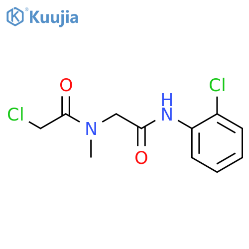 2-chloro-N-{(2-chlorophenyl)carbamoylmethyl}-N-methylacetamide structure