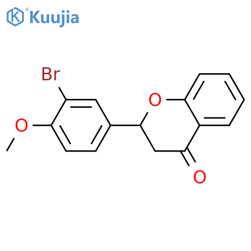 4H-1-BENZOPYRAN-4-ONE, 2-(3-BROMO-4-METHOXYPHENYL)-2,3-DIHYDRO- structure