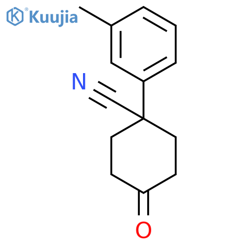 4-Oxo-1-(m-tolyl)cyclohexanecarbonitrile structure