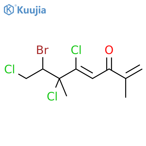 1,4-Octadien-3-one, 7-bromo-5,6,8-trichloro-2,6-dimethyl- structure