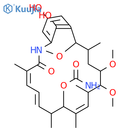 Geldanamycin,18,21-didehydro-6,17-didemethoxy-18,21-dideoxo-18,21-dihydroxy-15-methoxy-6-methyl-11-O-methyl-,(6S,15R)- structure