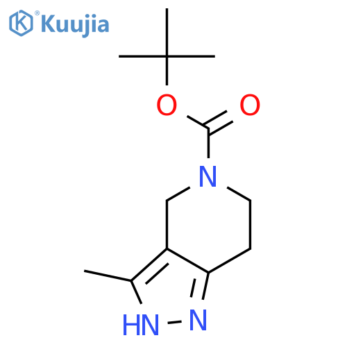 tert-butyl 3-methyl-1H,4H,5H,6H,7H-pyrazolo[4,3-c]pyridine-5-carboxylate structure