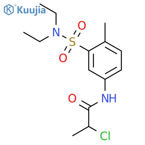 2-chloro-N-3-(diethylsulfamoyl)-4-methylphenylpropanamide structure