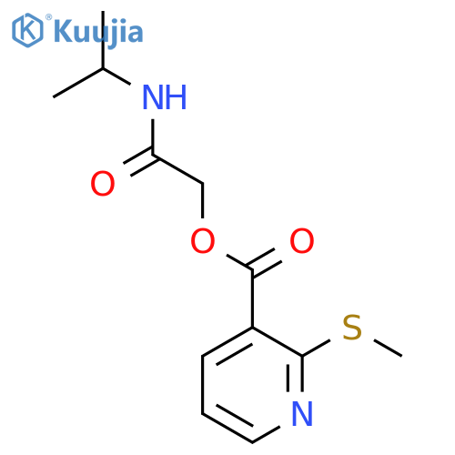 (propan-2-yl)carbamoylmethyl 2-(methylsulfanyl)pyridine-3-carboxylate structure