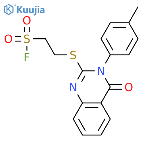 2-[[3,4-Dihydro-3-(4-methylphenyl)-4-oxo-2-quinazolinyl]thio]ethanesulfonyl fluoride structure