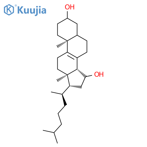 Cholest-8-ene-3,15-diol,(3b,5a,15a)- (9CI) structure