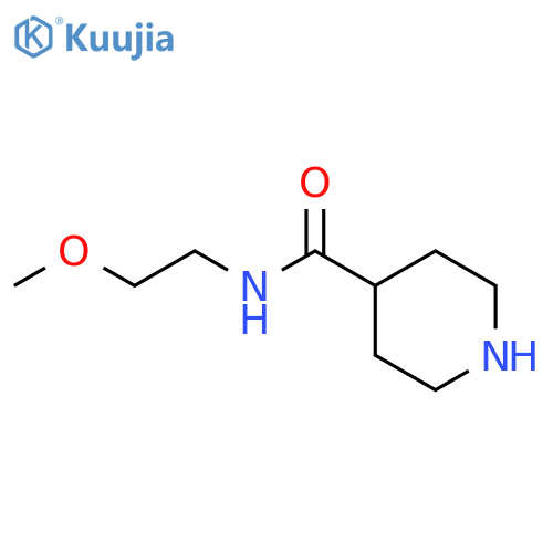 N-(2-methoxyethyl)piperidine-4-carboxamide structure