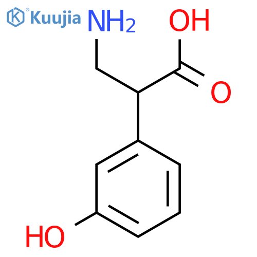 3-Amino-2-(3-hydroxyphenyl)propanoic acid structure