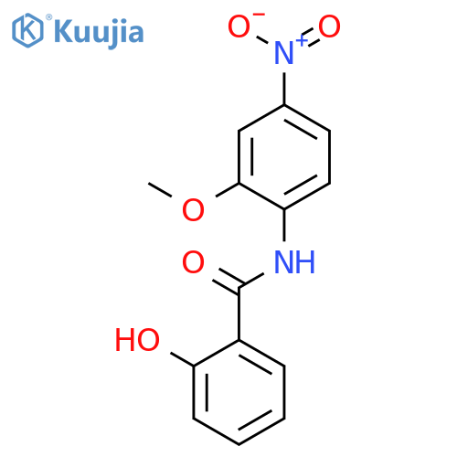 BENZAMIDE, 2-HYDROXY-N-(2-METHOXY-4-NITROPHENYL)- structure