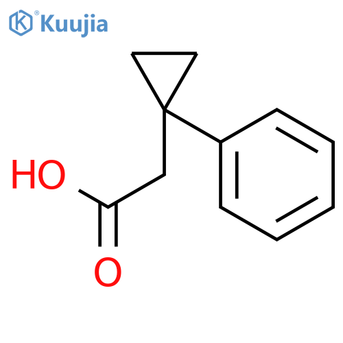 2-(1-phenylcyclopropyl)acetic acid structure