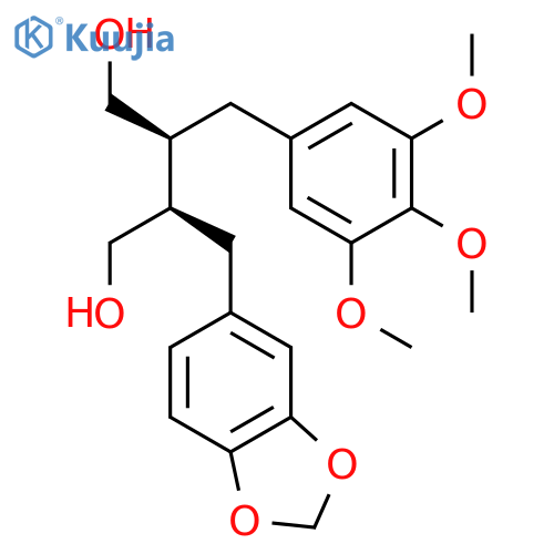1,4-Butanediol,2-(1,3-benzodioxol-5-ylmethyl)-3-[(3,4,5-trimethoxyphenyl)methyl]-,[R-(R*,S*)]- (9CI) structure