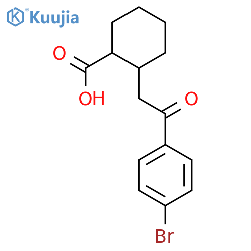 trans-2-2-(4-Bromophenyl)-2-oxoethyl-cyclohexane-1-carboxylic acid structure