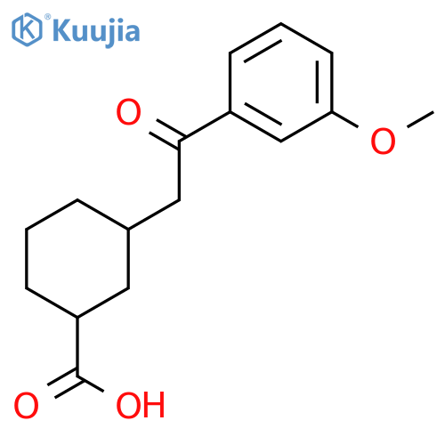 cis-3-2-(3-Methoxyphenyl)-2-oxoethyl-cyclohexane-1-carboxylic acid structure