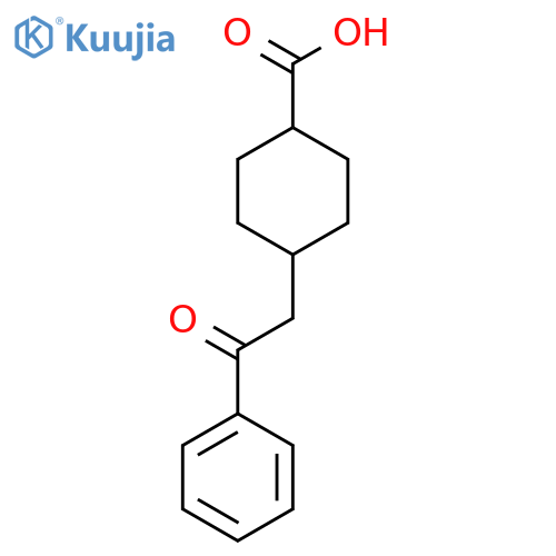 cis-4-(2-Oxo-2-phenylethyl)cyclohexane-1-carboxylic acid structure