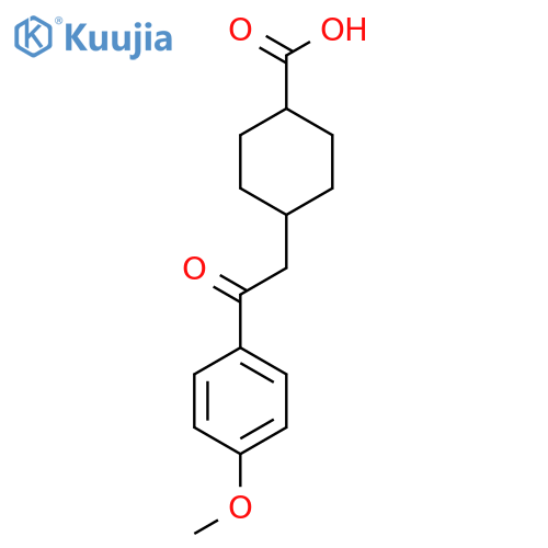 cis-4-2-(4-Methoxyphenyl)-2-oxoethyl-cyclohexane-1-carboxylic acid structure