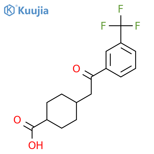 cis-4-2-Oxo-2-(3-trifluoromethylphenyl)-ethylcyclohexane-1-carboxylic acid structure