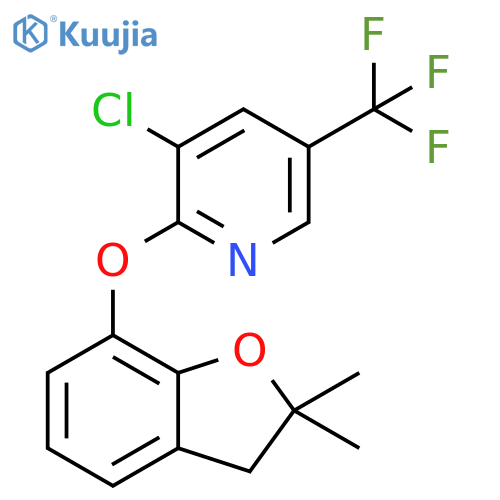 Pyridine, 3-chloro-2-[(2,3-dihydro-2,2-dimethyl-7-benzofuranyl)oxy]-5-(trifluoromethyl)- structure