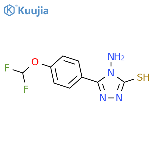 4-Amino-5-4-(difluoromethoxy)phenyl-4H-1,2,4-triazole-3-thiol structure