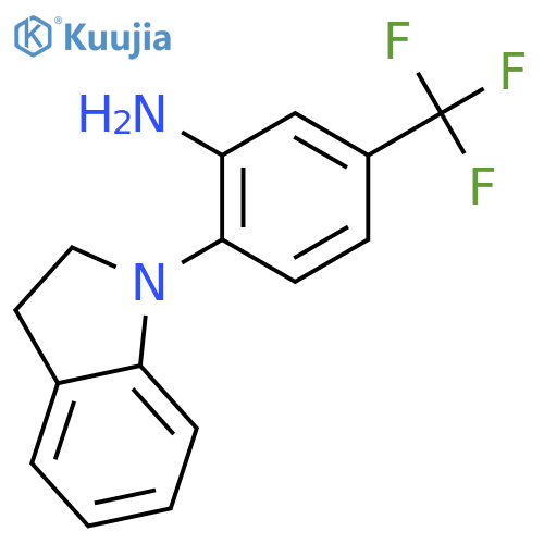 2-(2,3-Dihydro-1H-indol-1-yl)-5-(trifluoromethyl)-phenylamine structure