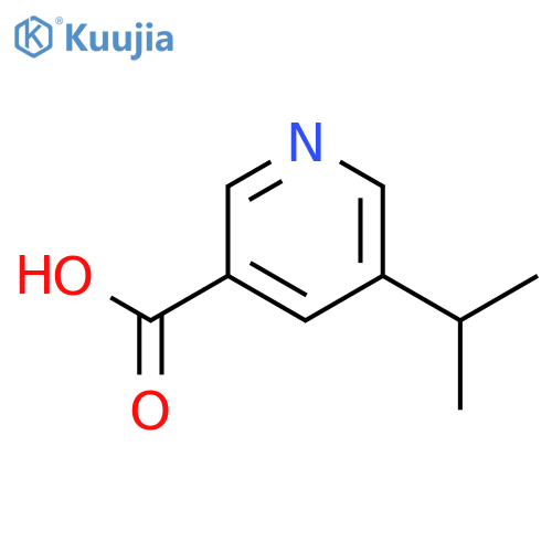 5-(propan-2-yl)pyridine-3-carboxylic acid structure