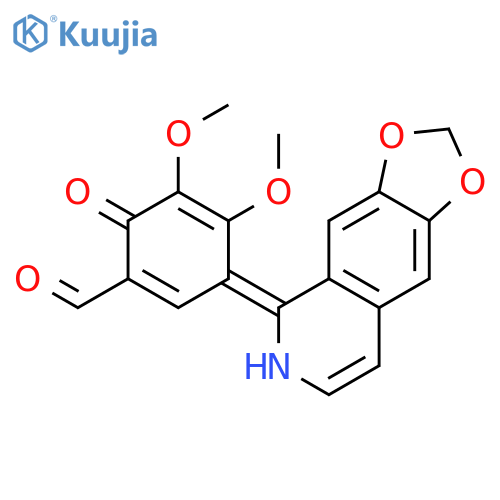 (3Z)-3-[1,3]dioxolo[4,5-g]isoquinolin-5(6H)-ylidene-4,5-dimethoxy-6-oxocyclohexa-1,4-diene-1-carbaldehyde structure