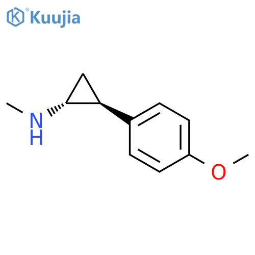 Cyclopropanamine,2-(4-methoxyphenyl)-N-methyl-, (1R,2S)- structure