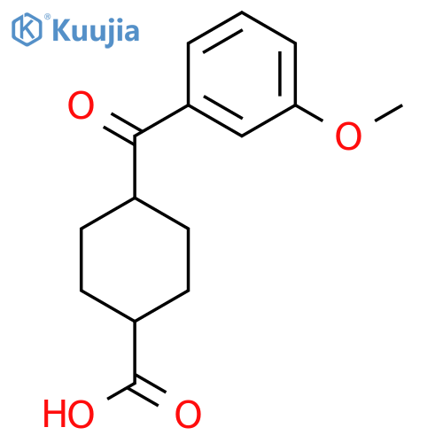 trans-4-(3-Methoxybenzoyl)cyclohexane-1-carboxylic acid structure