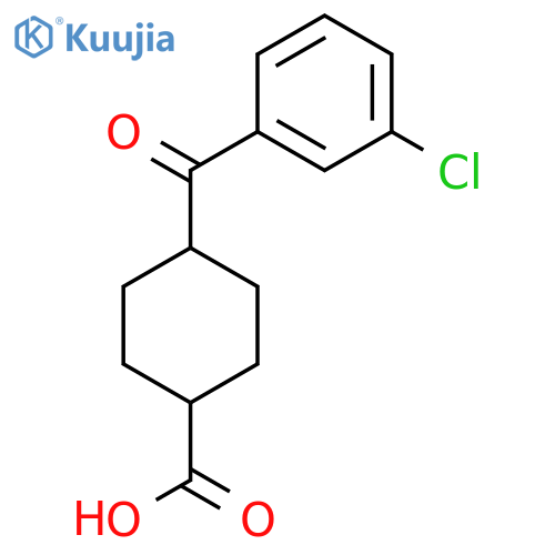 trans-4-(3-Chlorobenzoyl)cyclohexane-1-carboxylic acid structure