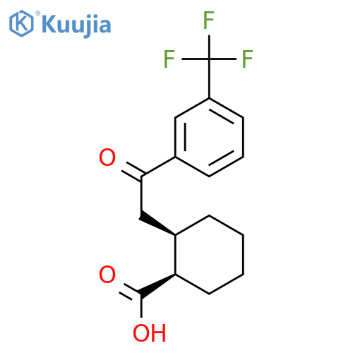 (1r,2r)-2-[2-oxo-2-[3-(trifluoromethyl)phenyl]ethyl]cyclohexane-1-carboxylic Acid structure
