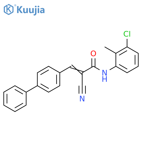 3-[1,1′-Biphenyl]-4-yl-N-(3-chloro-2-methylphenyl)-2-cyano-2-propenamide structure