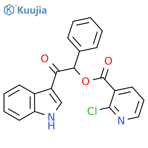 2-(1H-indol-3-yl)-2-oxo-1-phenylethyl 2-chloropyridine-3-carboxylate structure